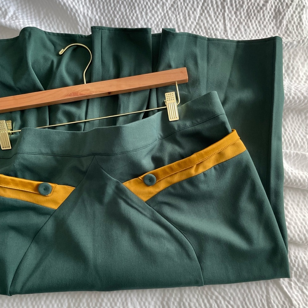 Miss Candyfloss 1950’s Style Forest Green Pin Up Pencil Skirt